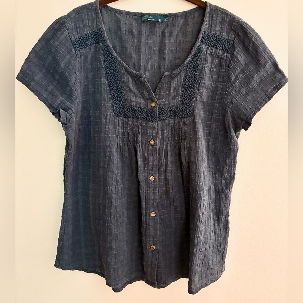 Prana xl blue blouse